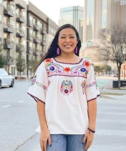 Folklore & Tradition Tops Floral Loose-Fitted Top