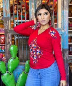 Folklore & Tradition Sleeved Floral Top Tops