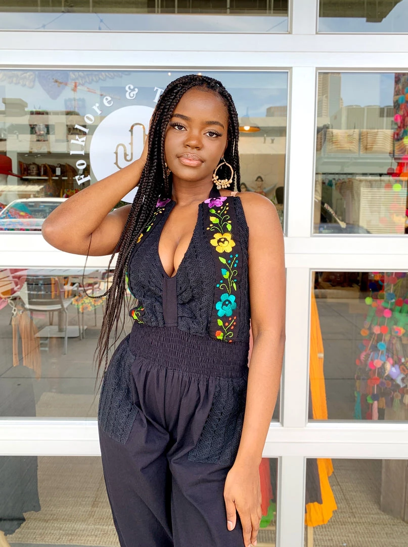 Folklore & Tradition Sophie Jumper - Black Silk 3 Folklore & Tradition Sophie Jumper - Black Silk