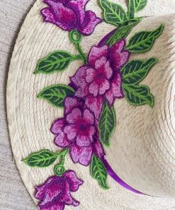 Folklore & Tradition Plum Rose Palm Beach Hat 5 Folklore & Tradition Plum Rose Palm Beach Hat