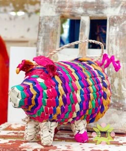 Folklore & Tradition BAGS Piggy Palm Fiber Bag