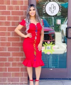 Folklore & Tradition Sweet Mermaid Dress Off-Shoulder