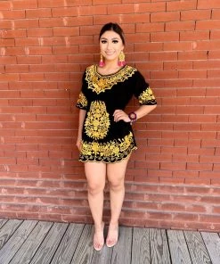 Folklore & Tradition Tops La Reina Blusón - 24K Gold