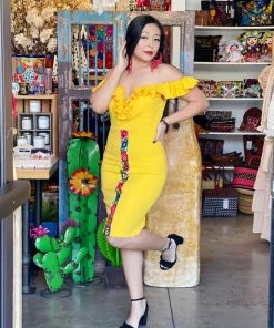 Folklore & Tradition Te Adoro Dress (Yellow)