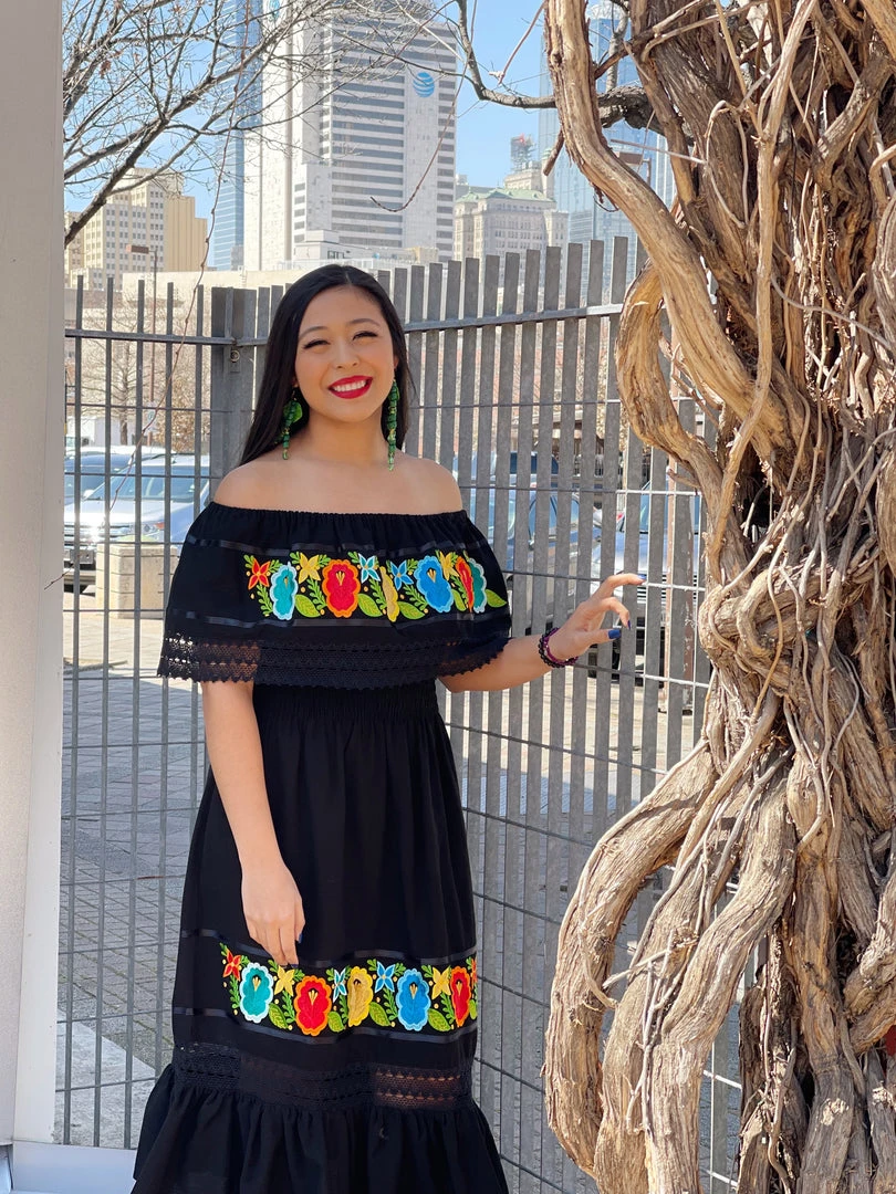 Folklore & Tradition Campesino Floral Lace (Black) *Premium* 2 Folklore & Tradition Campesino Floral Lace (Black) *Premium*