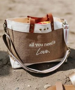 Folklore & Tradition BAGS All You Need Is Love Jute Crossbody Tote