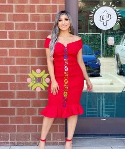 Folklore & Tradition Sweet Mermaid Dress Off-Shoulder