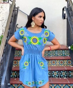 Folklore & Tradition Mini Denim Sun Dress Traditional 5 Folklore & Tradition Mini Denim Sun Dress Traditional