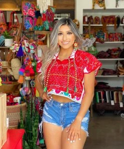 Folklore & Tradition Huipil Crop Top