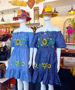 Folklore & Tradition Traditional Mi Chula Sunflower - Denim