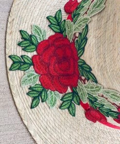 Folklore & Tradition Accessories Red Rose Palm Beach Hat 5 Folklore & Tradition Accessories Red Rose Palm Beach Hat