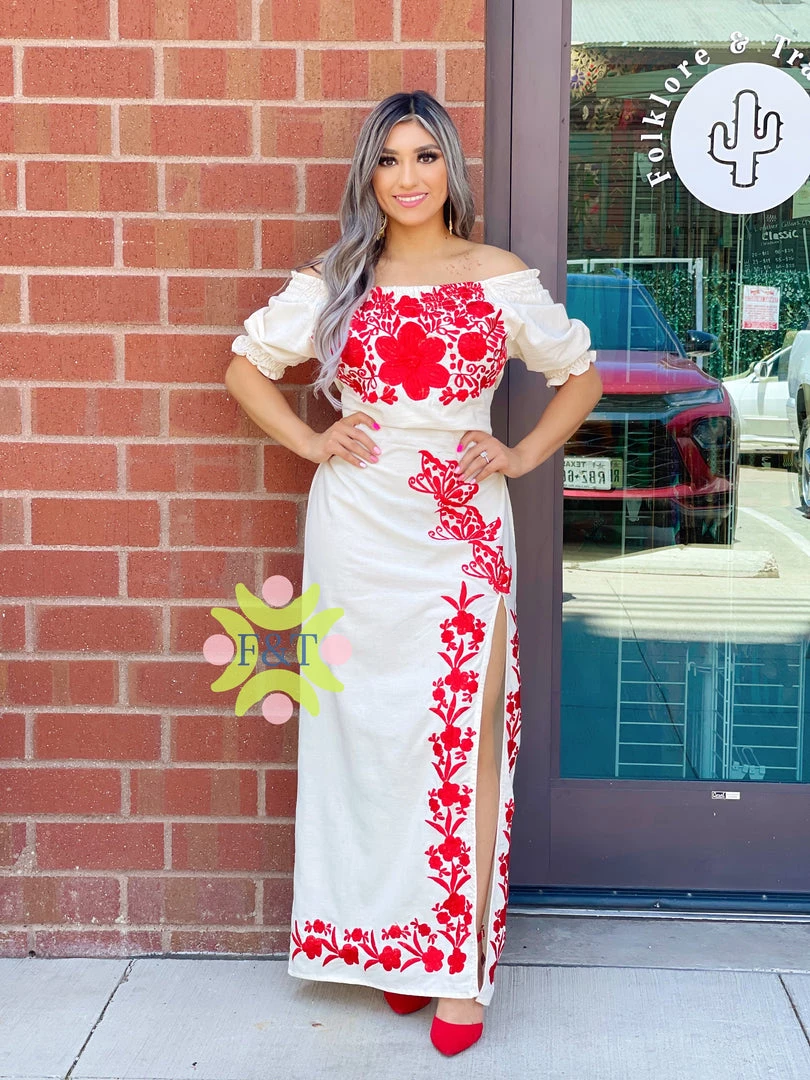 Folklore & Tradition Off-Shoulder Mariposa Bonita Dress 3 Folklore & Tradition Off-Shoulder Mariposa Bonita Dress