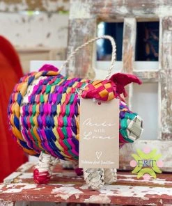 Folklore & Tradition BAGS Piggy Palm Fiber Bag