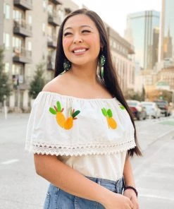 Folklore & Tradition Lemon Lace Top