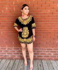 Folklore & Tradition Tops La Reina Blusón - 24K Gold