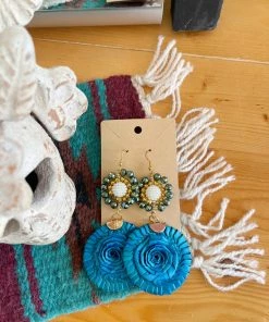 Folklore & Tradition Beaded Pearl Palm Earrings