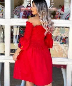 Folklore & Tradition Lilies Dress - Red