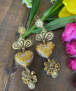 Folklore & Tradition Heart Filigree No.16 Earrings