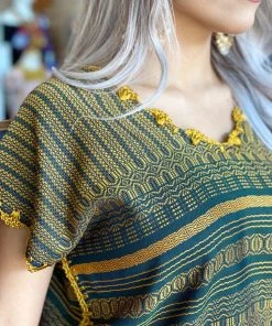 Folklore & Tradition Tops Emerald Reboso Top