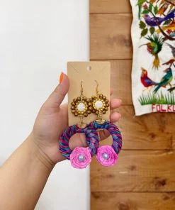 Folklore & Tradition Palm Leaf Floral Hoop