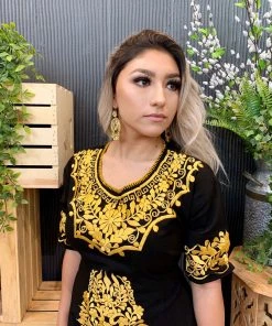 Folklore & Tradition Tops La Reina Blusón - 24K Gold 5 Folklore & Tradition Tops La Reina Blusón - 24K Gold