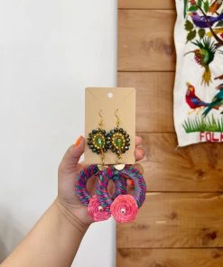 Folklore & Tradition Palm Leaf Floral Hoop