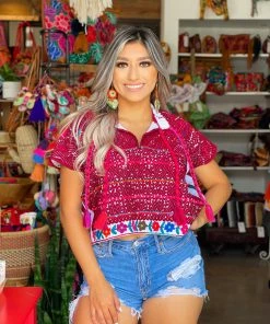 Folklore & Tradition Huipil Crop Top