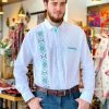 Folklore & Tradition MEN Guayabera - Turquoise