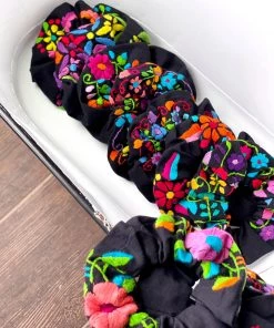 Folklore & Tradition Sales 25 Folklore & Tradition Hand Embroidered Scrunchies Accessories