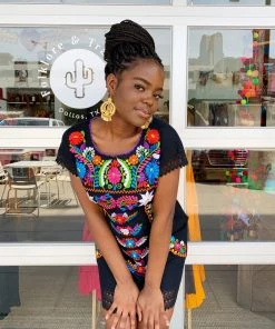 Folklore & Tradition Traditional Margarita Poblana - Black