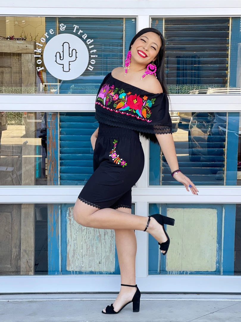 Folklore & Tradition Bottoms Mamacita Romper 3 Folklore & Tradition Bottoms Mamacita Romper