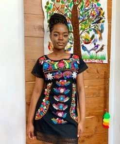 Folklore & Tradition Traditional Margarita Poblana - Black