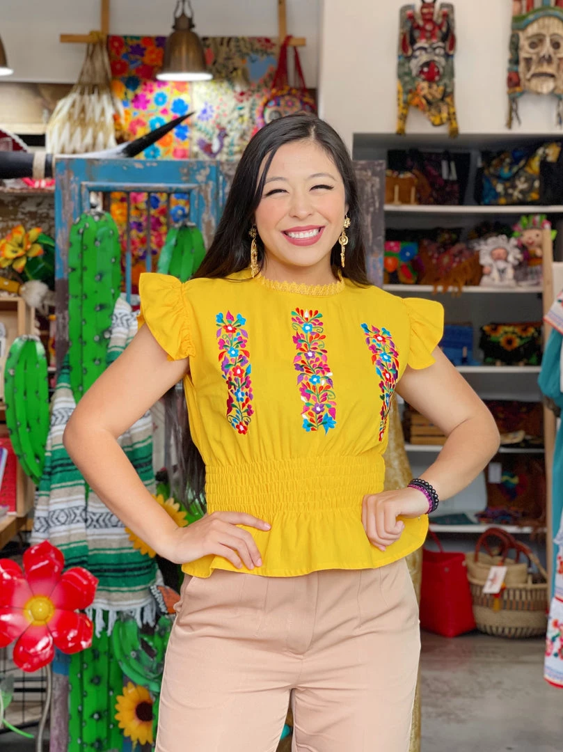 Folklore & Tradition Tops Carmen Ruffled Top 1 Folklore & Tradition Tops Carmen Ruffled Top