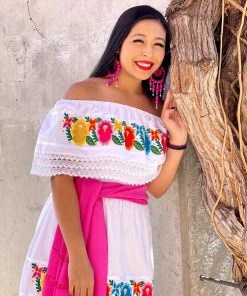 Folklore & Tradition Campesino Floral Lace (White) *Premium*